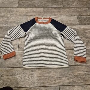 Roxy Girl Striped Colorblock Sweater Size 16 (XXL) Navy Rust Knit Pullover